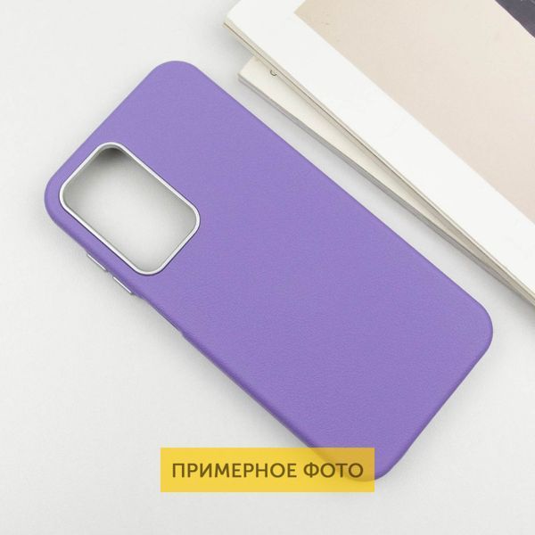 Шкіряний чохол Leather Case Metal Buttons для Samsung Galaxy S24 Ultra Light Purple 341443 фото