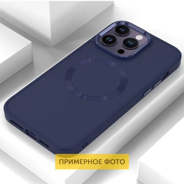 TPU чохол Bonbon Metal Style with MagSafe для Apple iPhone 16 Pro (6.3") Синій / Cosmos Blue 322918 фото