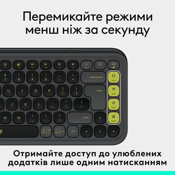 Клавіатура LOGITECH POP ICON KEYS - GRAPHITE - UKR (L920-013157) 337867 фото