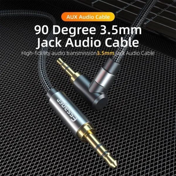 Кабель ESSAGER AUX Cable 3.5mm Jack Audio Cable For Speaker Wire Headphone Car 3.5 Mm Jack Hifi Aux Adapter 1.5M (EYP35-WTA01) 317308 фото