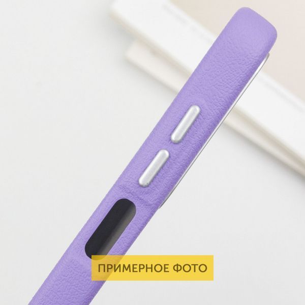 Шкіряний чохол Leather Case Metal Buttons для Samsung Galaxy S24 Ultra Light Purple 341443 фото
