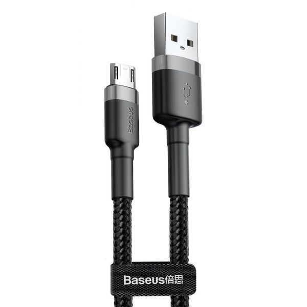 Кабель Baseus Cafule Micro 2.4A 0.5 М (CAMKLF-AG1) G-Black 252258 фото