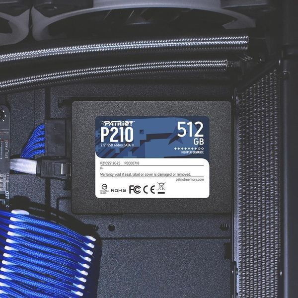 Твердотільний запам&rsquo;ятовувальний пристрій накопичувач (SSD) SATA2.5" 512GB P210 P210S512G25 PATRIOT 293570 фото