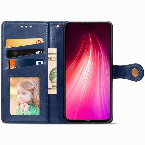 Шкіряний чохол книжка GETMAN Gallant (PU) для Xiaomi Redmi Note 8T Синій 285421 фото