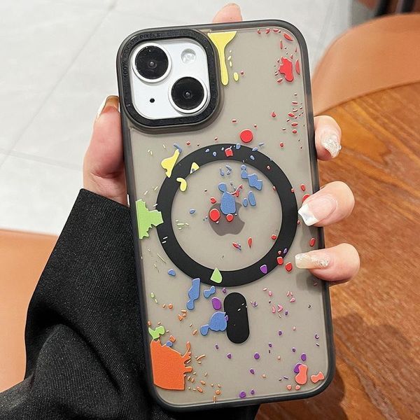 Чехол TPU+PC Flush with MagSafe для Apple iPhone 15 (6.1") Titanium black 312606 фото