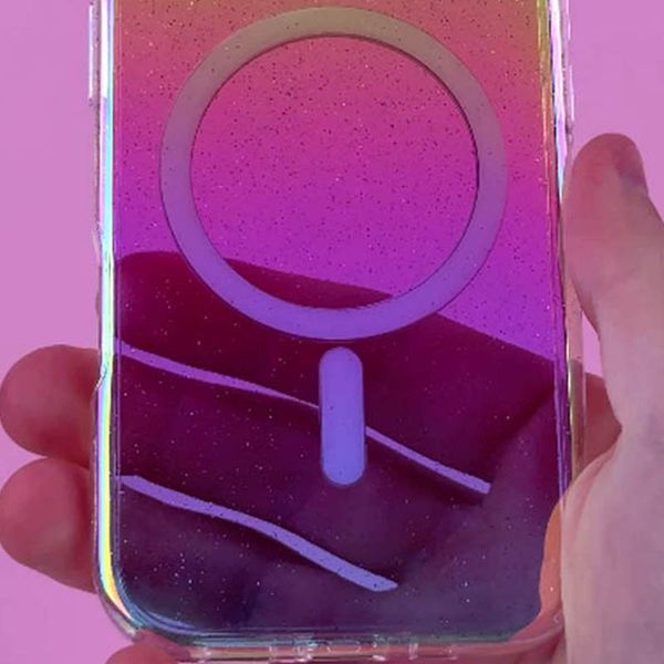 Чохол TPU Galaxy Sparkle (MagFit) для Apple iPhone 16 (6.1") Chroma+Glitter 353720 фото