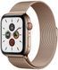 Смарт-годинник Apple Watch Series 5 44mm GPS + LTE Stainless Steel Gold Case With Gold Milanese Loop (MWW62) 137539 фото 1