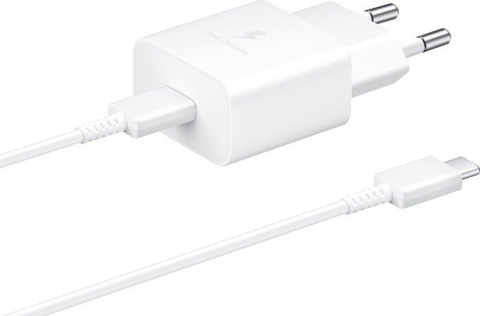 Зарядний Пристрій Samsung 15W Power Adapter (w C to C Cable) EP-T1510XWEGEU / Біла 308798 фото