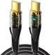 Кабель Essager Interstellar Transparent Design USB Charging Cable Type C to Type C 100W 2m (EXCTT1-XJA01-P) Black 315513 фото 1