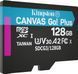 Картка пам*ятi microSDXC 128Gb Kingston Canvas UHS-I/U3 Class 10 Go! Plus R170/W90MB/s + SD-адаптер (SDCG3/128GB) 260202 фото 3