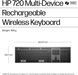 Клавіатура мембранна HP 720 Multi-Device Rechargeable, 109key, WL/BT, EN/UK, чорний (9T5B1AA) 366744 фото 6
