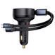 АЗП Baseus Enjoyment Pro Car Charger C+Retractable C & iP Cable 60W (C00057802111-00) black 359727 фото 3