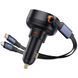 АЗП Baseus Enjoyment Pro Car Charger C+Retractable C & iP Cable 60W (C00057802111-00) black 359727 фото 4