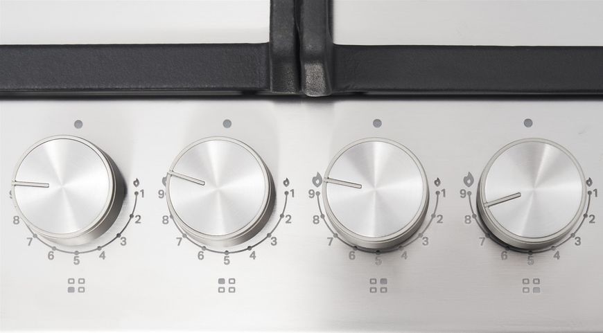 Варильна поверхня Whirlpool газова, 60см, чавун, турбо-конфорка, нерж (TKRL660IX) 373276 фото