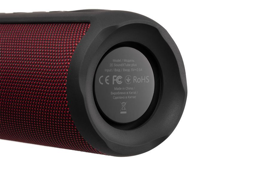 Акустична система 2E SoundXTube Plus TWS, MP3, Wireless, Waterproof Red (2E-BSSXTPWRD) 363984 фото