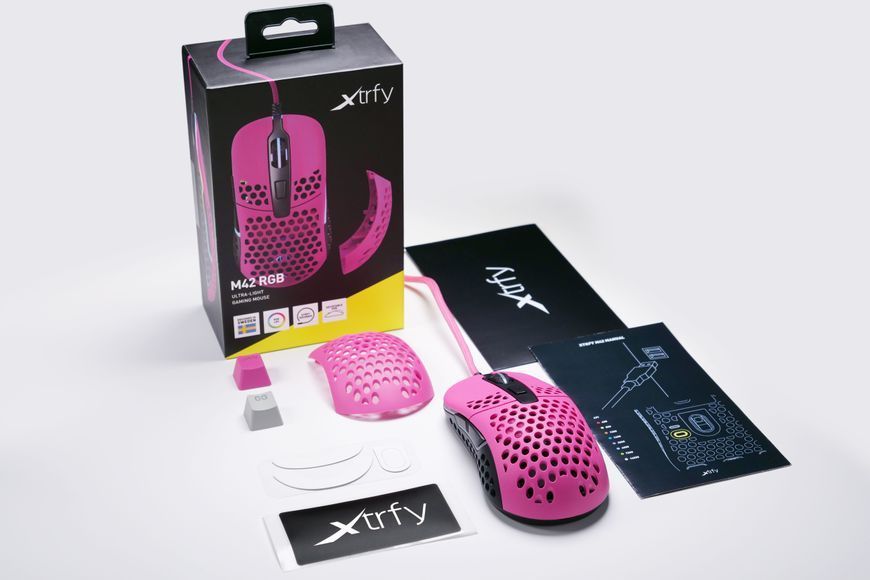 Миша Xtrfy M42, USB-A, RGB, рожевий (XG-M42-RGB-PINK) 372442 фото