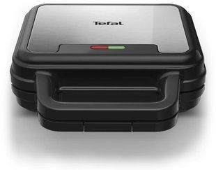Мультимейкер Tefal UltraCompact 3in1 700Вт, тефлон, 3 пластини, корпус-метал, чорно-сірий (SW383D10) 372112 фото