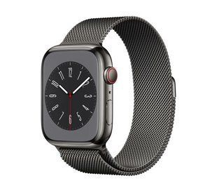 Смарт-годинник Apple Watch Series 8 GPS + LTE 45mm Graphite Steel Case Milanese Loop Graphite MNKW3/MNKX3 265643 фото