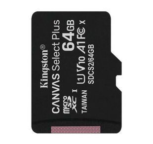 Картка пам*ятi MicroSDXC 64Gb Kingston Canvas Select Plus Class 10 UHS-1 А1 (без адаптера) (SDCS2/64GBSP) 280766 фото