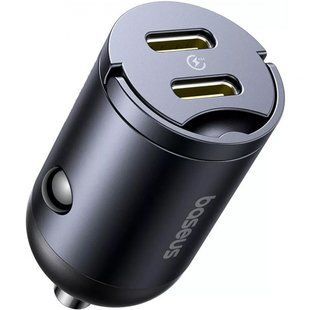 АЗП Baseus Tiny Star Mini Car Charger 2xType-C 30W black 361573 фото