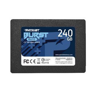 Твердотільний запам&rsquo;ятовувальний пристрій накопичувач (SSD) SATA2.5" 240GB BURST E PBE240GS25SSDR PATRIOT 293572 фото