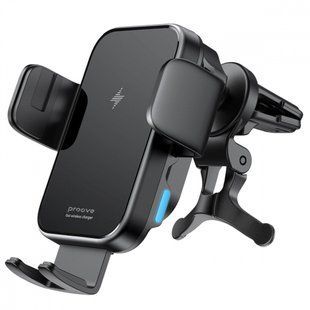 Автомобільний тримач З бездротовою зарядкою Proove Triple Clamp 15W (WHTC15010001) Black 287925 фото