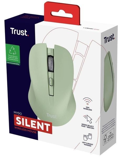 Миша Trust Mydo Silent, WL, зелений (25042_TRUST) 364044 фото