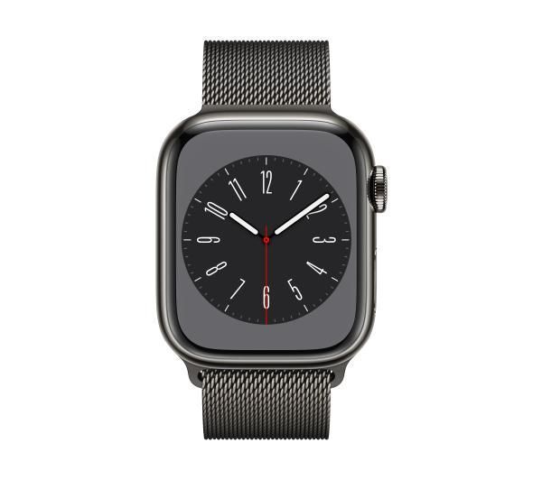 Смарт-годинник Apple Watch Series 8 GPS + LTE 45mm Graphite Steel Case Milanese Loop Graphite MNKW3/MNKX3 265643 фото