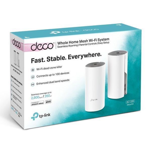 Домашня Mesh Wi-Fi система (2 шт у комплекті), арт. Deco E4(2-Pack) 292692 фото