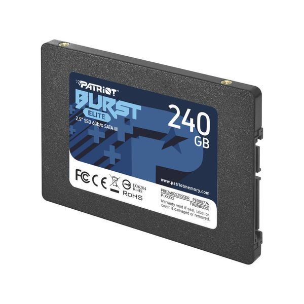 Твердотільний запам&rsquo;ятовувальний пристрій накопичувач (SSD) SATA2.5" 240GB BURST E PBE240GS25SSDR PATRIOT 293572 фото