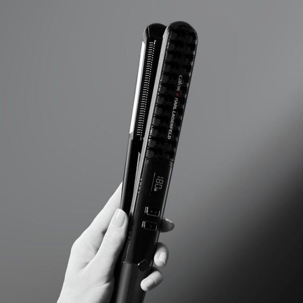 Випрямляч Rowenta x Karl Lagerfeld K/Pro Stylist Straightener, темп.режимів-8, 140-210С, дисплей, іонізація, кераміка, чорний (SF466LF0) 372661 фото