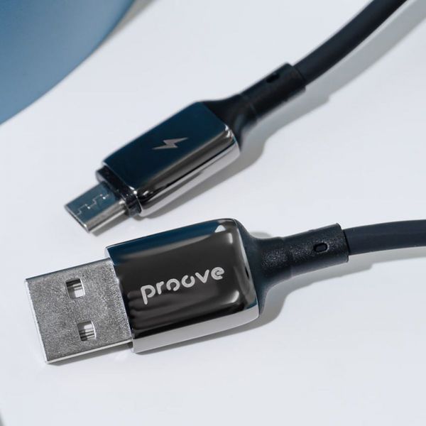 Кабель Proove Flex Metal Micro USB 2.4A (1m) (CCFM20001301) Black 286729 фото