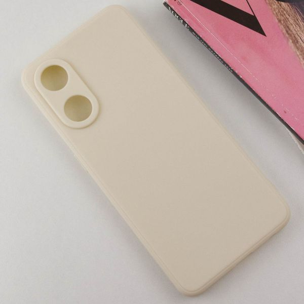 Силіконовий чохол Candy Full Camera для Oppo Reno 8 T 4G Бежевий / Antigue White 286346 фото