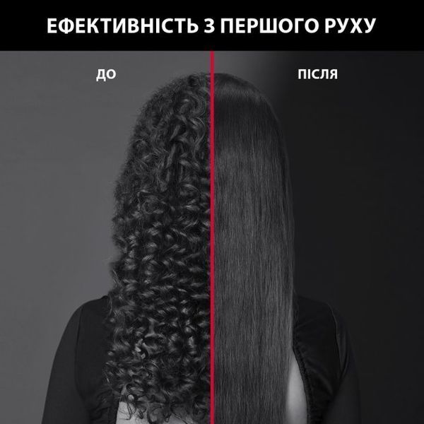 Випрямляч Rowenta x Karl Lagerfeld K/Pro Stylist Straightener, темп.режимів-8, 140-210С, дисплей, іонізація, кераміка, чорний (SF466LF0) 372661 фото
