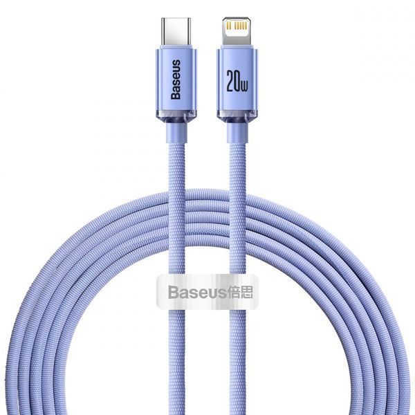 Кабель Baseus Crystal Shine Series Fast Charging Data USB кабель Type-C To IP 20W 2m (CAJY000305) Purple 255226 фото