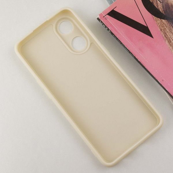 Силіконовий чохол Candy Full Camera для Oppo Reno 8 T 4G Бежевий / Antigue White 286346 фото