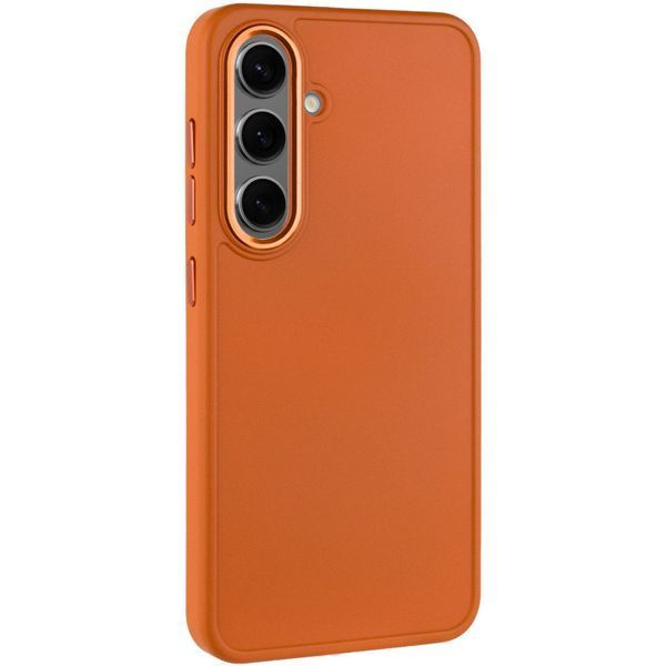 TPU чохол Bonbon Metal Style для Samsung Galaxy S24+ Помаранчевий / Papaya 284998 фото
