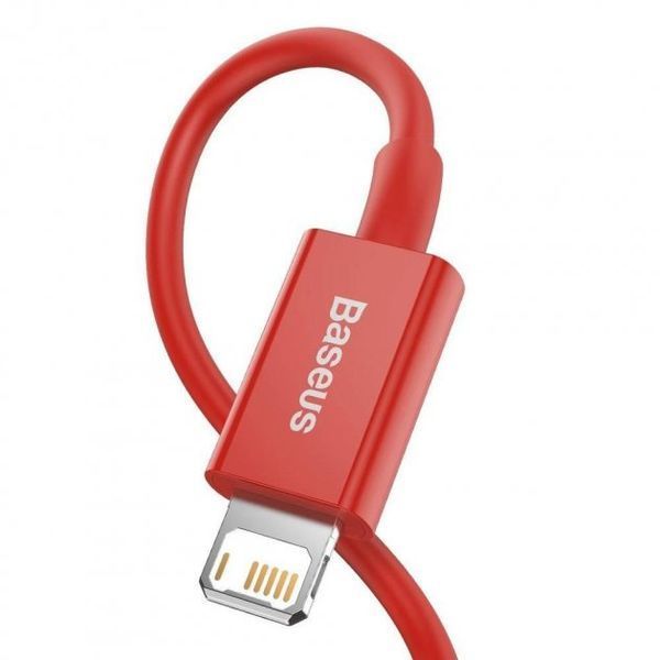 Кабель Baseus Superior Series Fast Charging Lightning 2.4A (1m) (CALYS-A09) Red 247929 фото