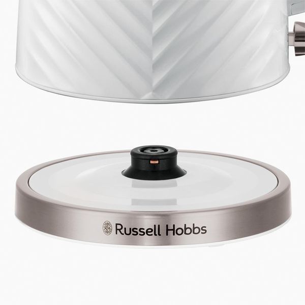 Електрочайник Russell Hobbs Groove White 1.7л, Strix, пластик, білий (26381-70) 364865 фото