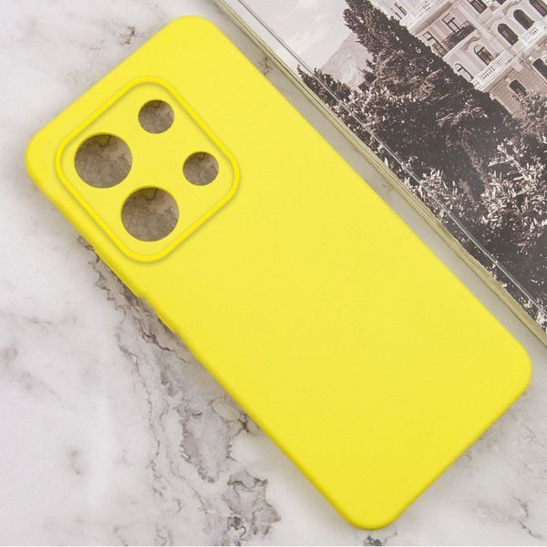 Чохол TPU GETMAN Liquid Silk Full Camera для Xiaomi Redmi Note 13 4G Жовтий / Flash 356756 фото