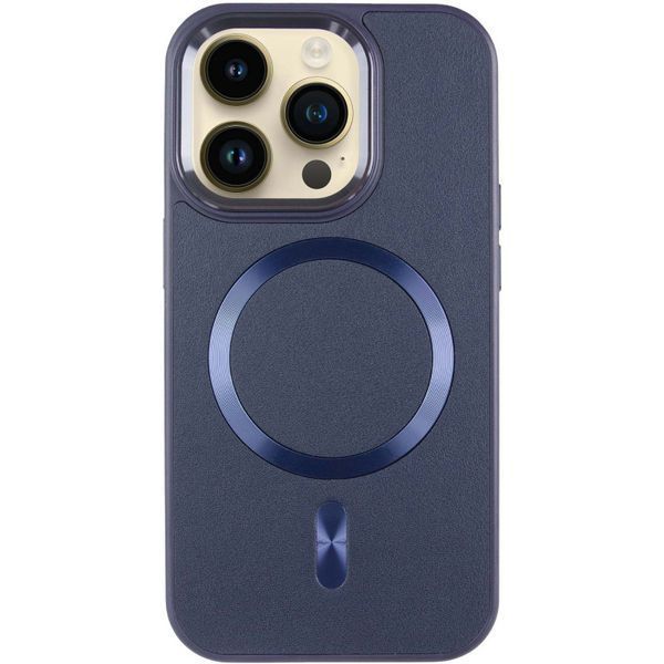 Шкіряний чохол SnapCase with MagSafe для Apple iPhone 15 Pro Max (6.7") Dark Blue 329011 фото