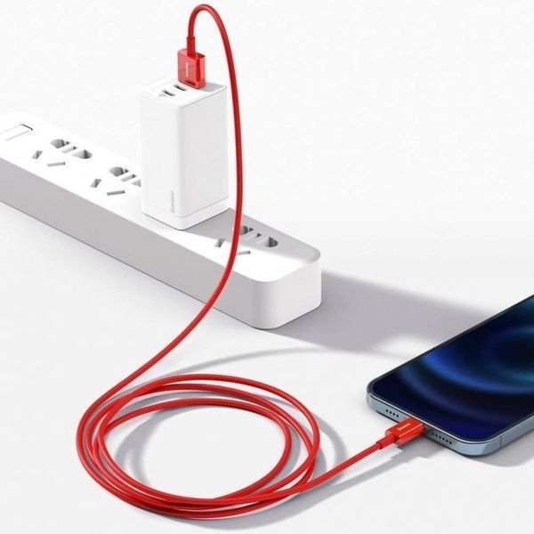 Кабель Baseus Superior Series Fast Charging Lightning 2.4A (1m) (CALYS-A09) Red 247929 фото