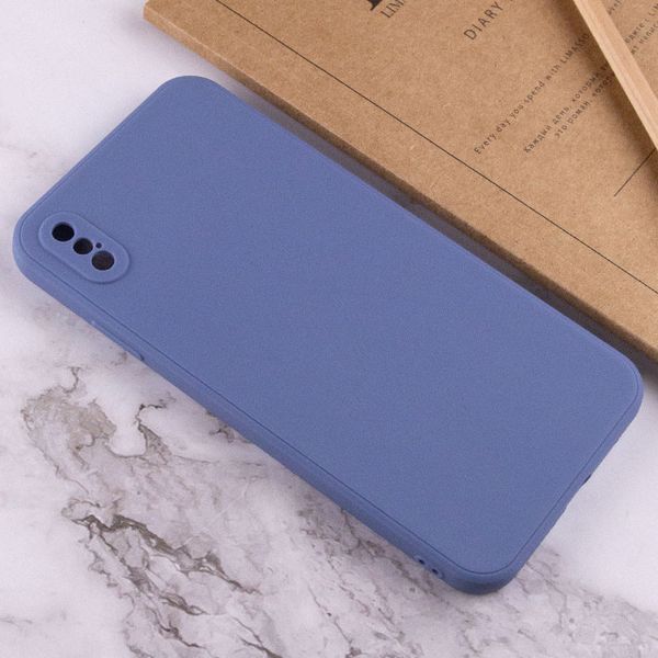 Силіконовий чохол Candy Full Camera для Apple iPhone XS Max (6.5") Блакитний / Mist blue 206017 фото