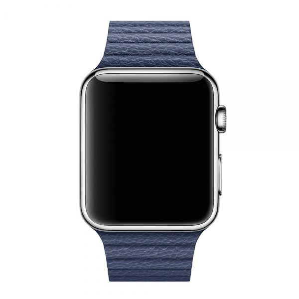 Magnetic Leather Loop For Apple Watch 38/40 mm Dark Blue 188279 фото