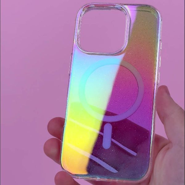 Чохол TPU Galaxy Sparkle (MagFit) для Apple iPhone 16 Pro (6.3") Chroma+Glitter 353721 фото
