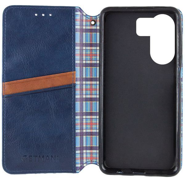 Шкіряний чохол книжка GETMAN Cubic (PU) для Xiaomi Redmi 13C / Poco C65 Синій 284419 фото
