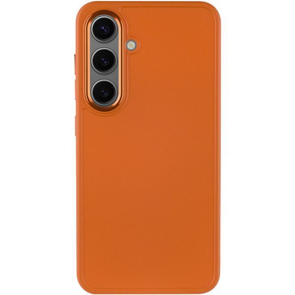 TPU чохол Bonbon Metal Style для Samsung Galaxy S24+ Помаранчевий / Papaya 284998 фото