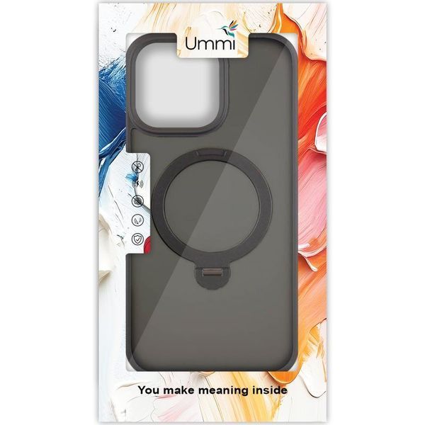 Чохол Ummi Colorful with MagSafe HQ Ring для Apple iPhone 15 (6.1") Black 402086 фото