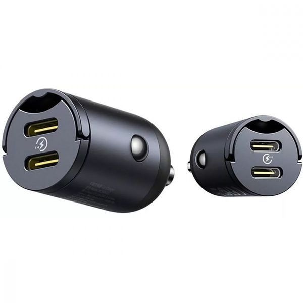 АЗП Baseus Tiny Star Mini Car Charger 2xType-C 30W black 361573 фото