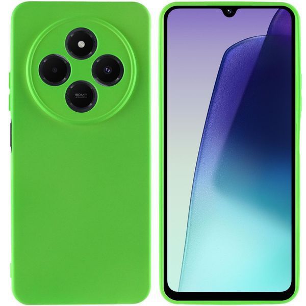 Чохол TPU GETMAN Liquid Silk Full Camera для Xiaomi Redmi 14C / Poco C75 Салатовий / Neon Green 323929 фото
